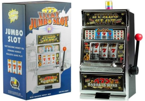 Automat do Gry Slot Kasyno Skarbonka Duża Wyrzutnia Monet Światła Dźwięki