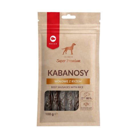 MACED Kabanosy wołowe z ryżem 100 g