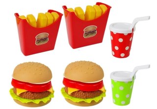 Zestaw Fast Food Hamburgery Frytki Napoje Tacka Dla Dzieci