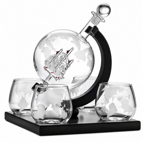 DA514D Karafka globus 900ml + 4 szklanki