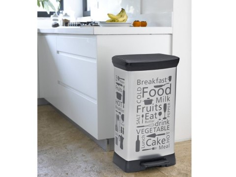 Kosz na śmieci met. z pedałem Curver Kitchen srebr