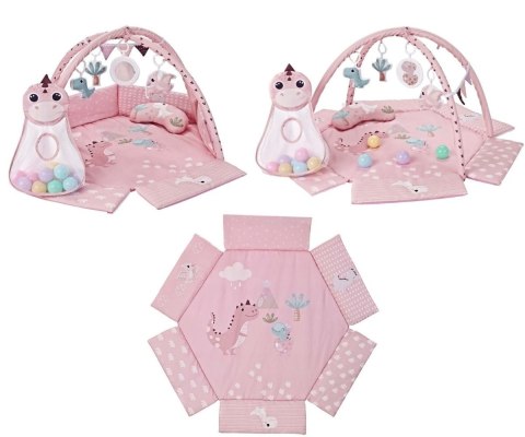 Mata edukacyjna dino pink tinymini różowa