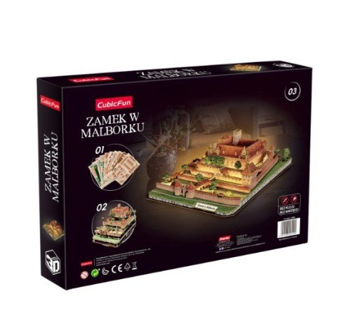 Puzzle 3d zamek w malborku led
