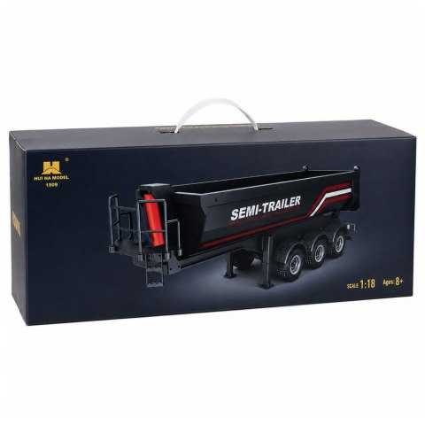 Naczepa Wywrotka Metalowa Zdalnie Sterowana RC Huina 1509 Czarna 1:18