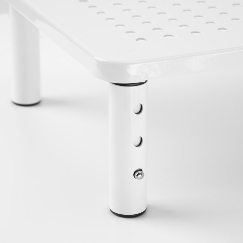Podstawka pod monitor laptop NANKIN biała + szuflada