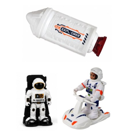 Zestaw Kosmiczny Rakiety Wahadłowiec Moduł Astronauci Światła Dźwięki