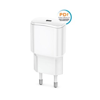 Forever ładowarka sieciowa pd qc tc-01 1x usb-c 20w biała