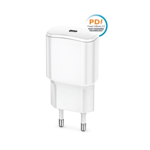 Forever ładowarka sieciowa pd qc tc-01 1x usb-c 20w biała
