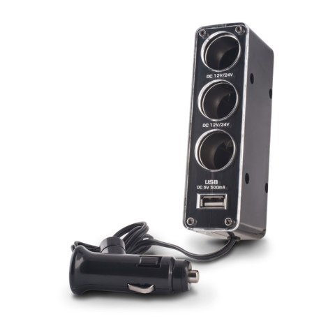 Forever rozdzielacz gniazda samochodowego css-03 3w1 z gniazdem 1x usb