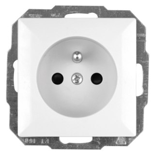 Gniazdo wtyczkowe pojedyncze p/t, 2p+z, 16a, 250v (moduł)