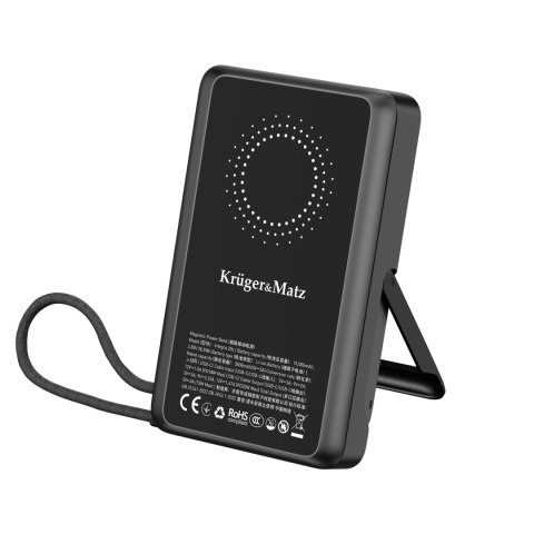 Powerbank Kruger&Matz 10000 mAh Li-pol z funkcją QC oraz PD, certyfikat CCC (kraje Azjatyckie)