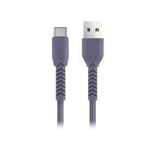 Maxlife kabel mxuc-04 usb - usb-c 1,0 m 3a fioletowy