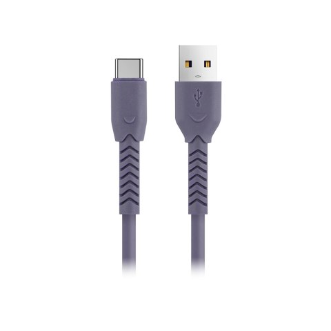 Maxlife kabel mxuc-04 usb - usb-c 1,0 m 3a fioletowy