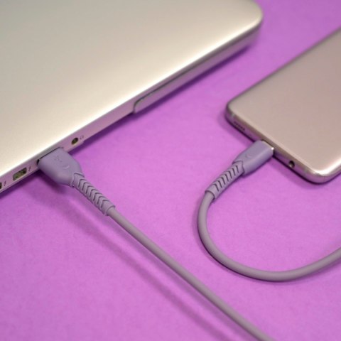 Maxlife kabel mxuc-04 usb - usb-c 1,0 m 3a fioletowy