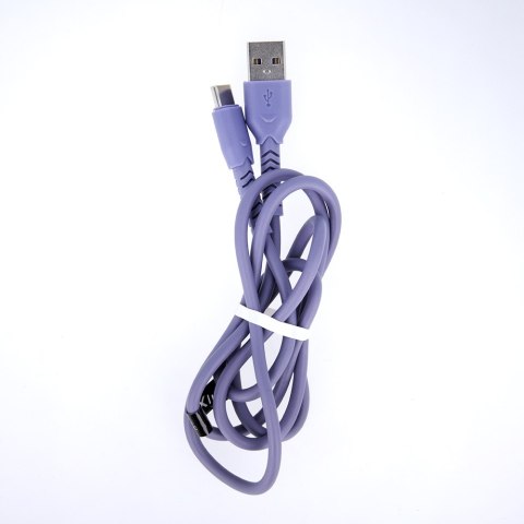 Maxlife kabel mxuc-04 usb - usb-c 1,0 m 3a fioletowy