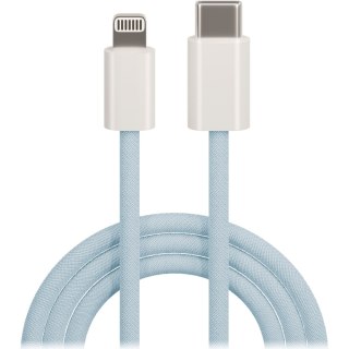 Maxlife kabel mxuc-06 usb-c - lightning 1,0 m 20w niebieski nylonowy