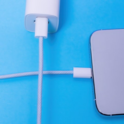 Maxlife kabel mxuc-06 usb-c - usb-c 1,0 m 20w niebieski nylonowy