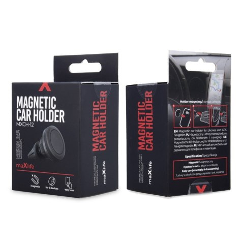 Maxlife uchwyt samochodowy do kratki mxch-12 magnetyczny czarny
