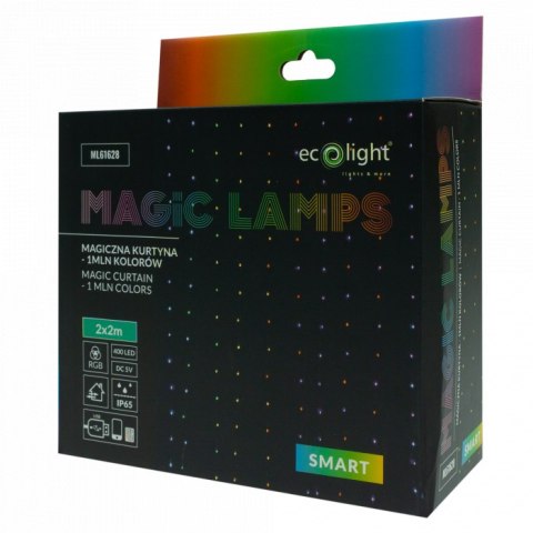 Magiczna kurtyna 400led 2m*2m 1mln kolorów ,dc5v