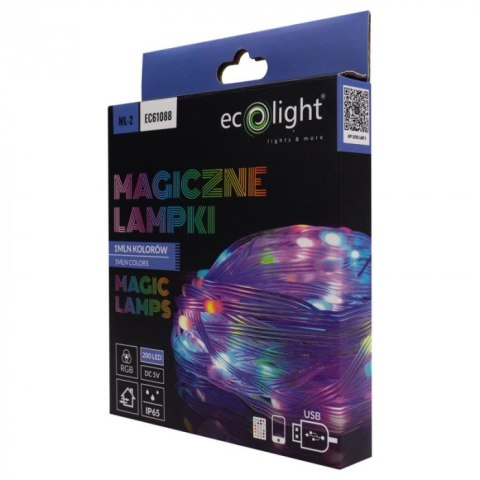 Magiczne lampki 1mln kolorów 200 led 10m dc5v
