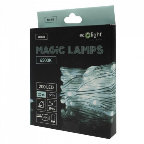Magiczne lampki 200 led 6500k 20m dc5v
