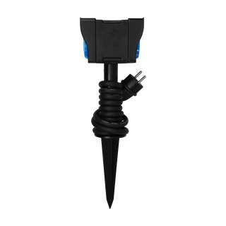 Przedłużacz ogrodowy czterokrotny wbijany, gumowy, 3×1,5mm?, 1,5m, ip44, french hand