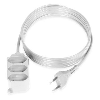 Przedłużacz stały trzykrotny 3x2p/ii, 2,5a, 250v z przewodem przyłączeniowym omyp 2×0,75 mm?