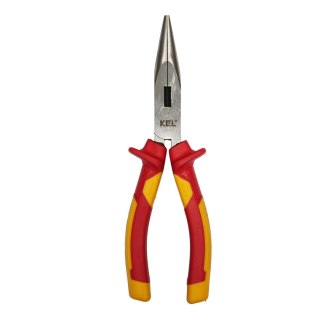 Szczypce wydłużone proste vde 180mm kel