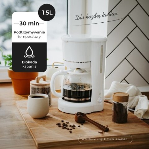 AD 4383 white Ekspres przelewowy do kawy mielonej 1,5l