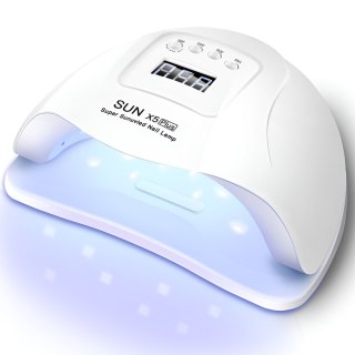 Lampa uv led do paznokci 80w hybrydy żele dual szary karton -u060