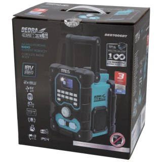 Radio dab+/fm akumulatorowe 18v bluetooth usb