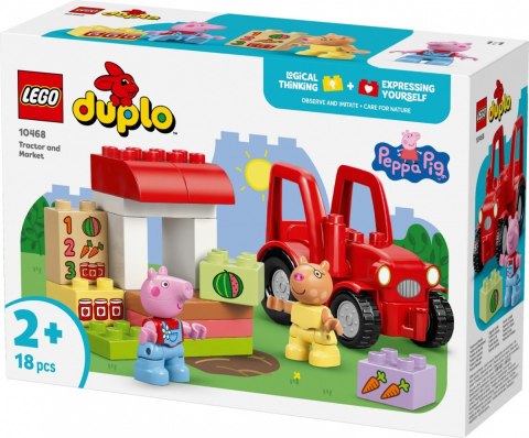 Klocki duplo peppa pig 10468 ciągnik i rynek