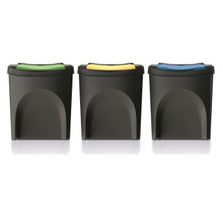 Kosz na śmieci Keden SORTI BOX 3x25L - czarny recykling