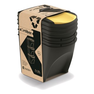 Kosz na śmieci Keden SORTI BOX 3x25L - czarny recykling