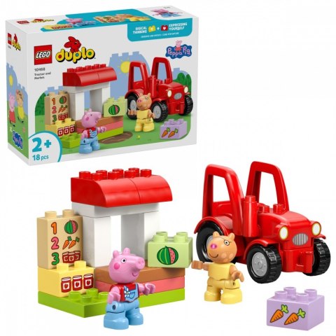 Klocki duplo peppa pig 10468 ciągnik i rynek