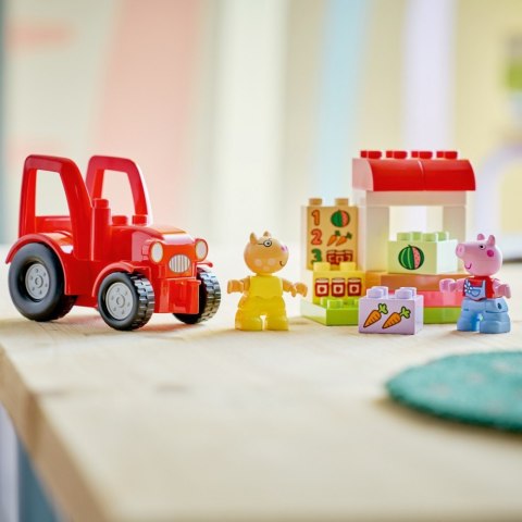 Klocki duplo peppa pig 10468 ciągnik i rynek