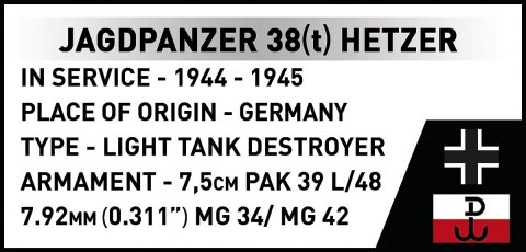 Klocki jagdpanzer 38t chwat 731 klocki