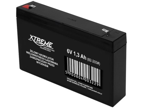 82-203# Akumulator żelowy 6v 1.3ah xtreme 97x53x24_4,8