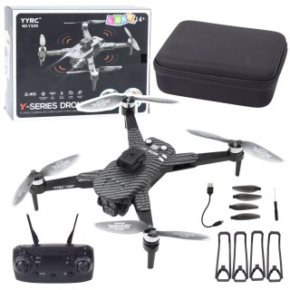 Dron Y329 Kamera HD WIFI Światła LED Aplikacja Czarny Karbonowy