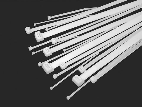 41-079# Opaska zaciskowa 7,5x250mm biała 100 szt.