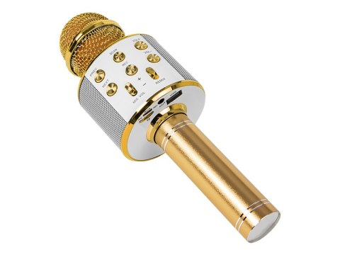 33-145# Mikrofon prm402 blow złoty karaoke"