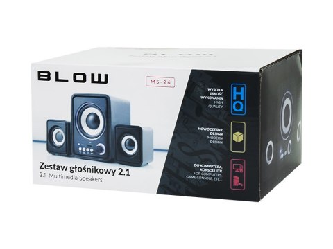 66-377# Głośniki komputerowe 2.1 ms-26subwoofer led`