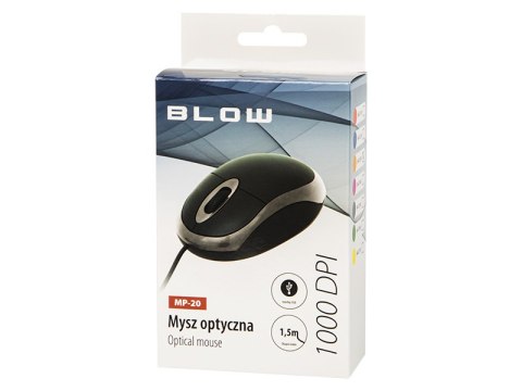 84-017# Mysz optyczna blow mp-20 usb żółta`