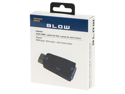 92-121# Przejście hdmi wtyk - vga gniazdo+gn.3,5"