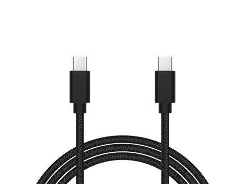 66-155# Przyłącze usb-c - usb-c 2.0 1,0m czarne plecionka