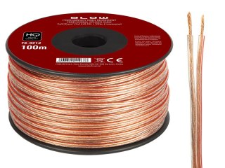 73-321# Przewód głośnikowy 2x0,35mm przezroczysty 100 mb