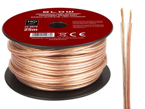 73-367# Przewód głośnikowy 2x4,00mm przezroczysty 25m