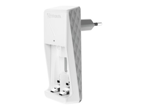 75-472# Ładowarka mini+2xaa 2100mah varta biała`