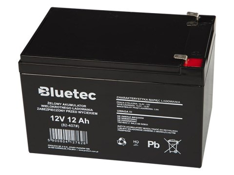 82-407# Akumulator żelowy 12v 12ah bluetec 152x100x95_6,5