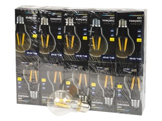 87-439# Żarówka led e27 8w a60 230v filam.10szt glass